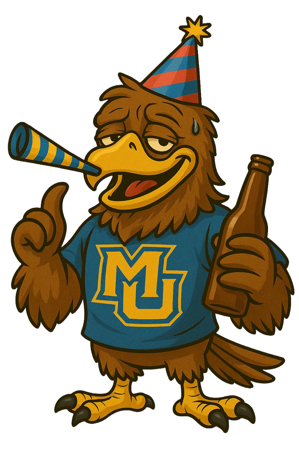 Party eagle mascot